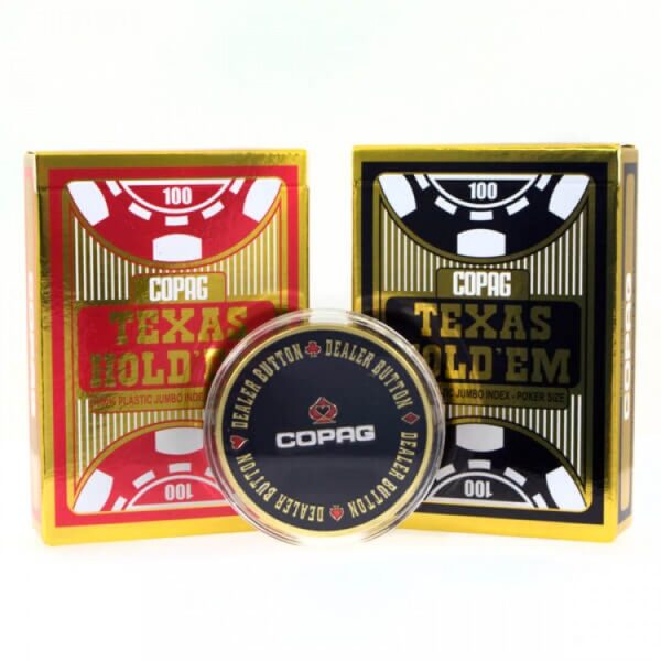 Карточная колода «Copag Texas Holdem Double Metal» в красивом подарочном наборе является хорошим приобретением для тех