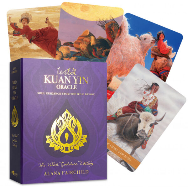 Карты Таро "Wild Kuan Yin Oracle Cards - Velvet Goddess Edition" Blue Angel / Оракул Дикого Куан Инь (Вельветовая версия) "Открой Тайны Судьбы: Глубокие и магические